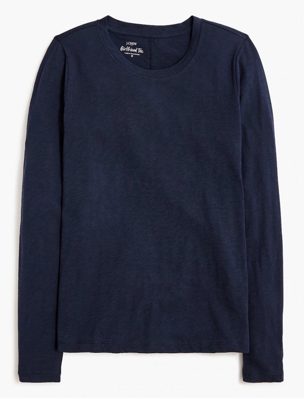 NWOT J.Crew Navy Long Sleeve perfect fit Crewneck Tee